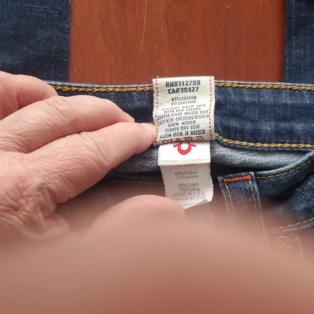 True Religion Dark Blue Jeans Size 28 - Picture 4 of 9